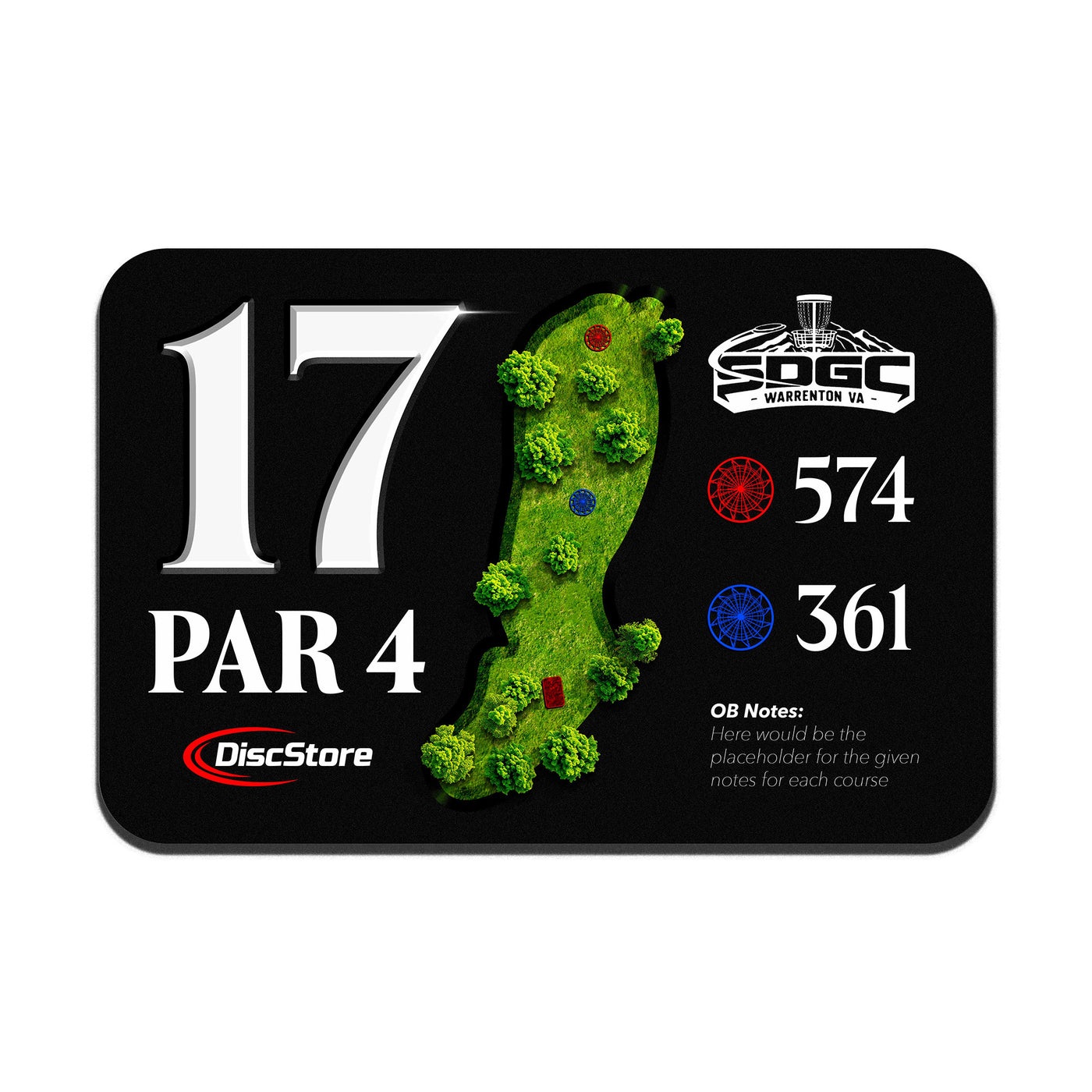 Disc Golf Advanced Course Signage