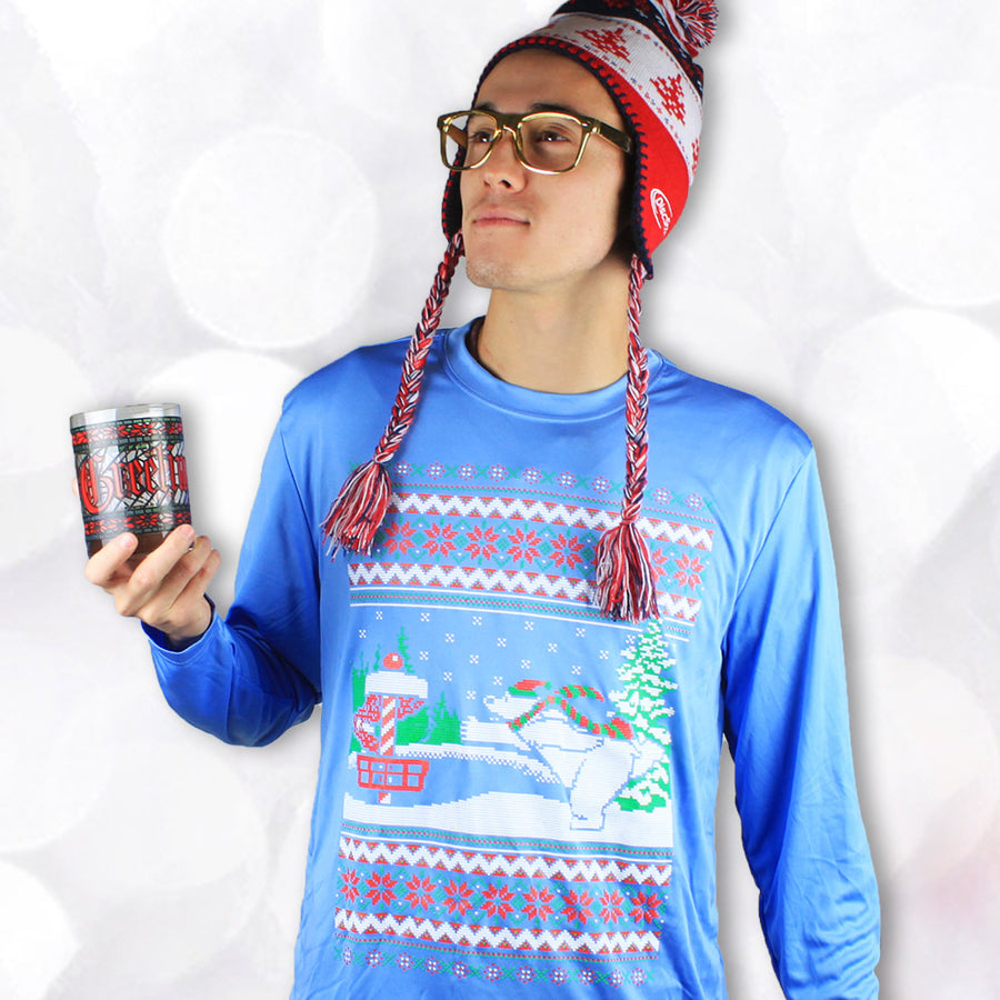 Disc Golf Bear Ugly Sweater Dry Fit