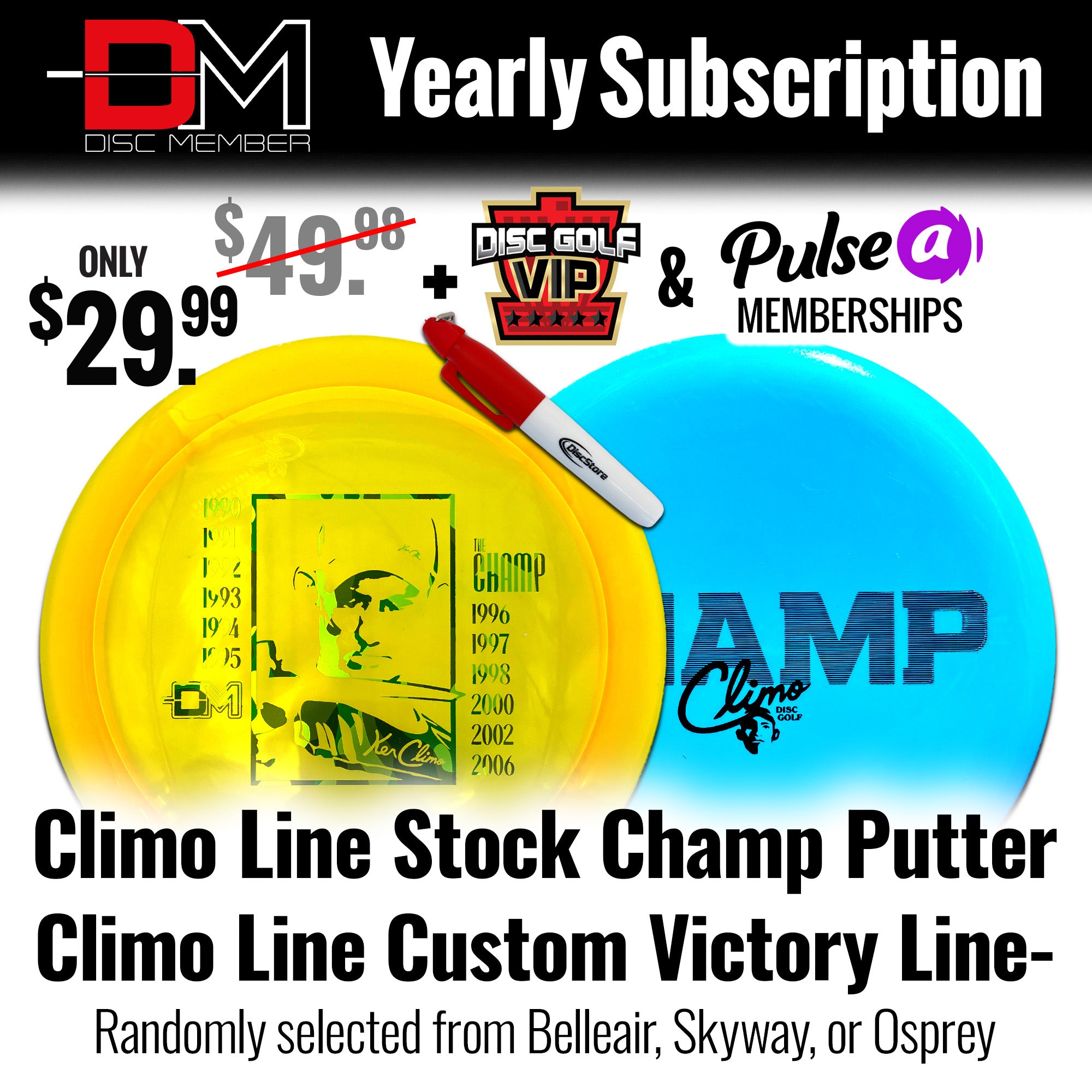 DiscMember Disc Golf *Yearly* Subscription