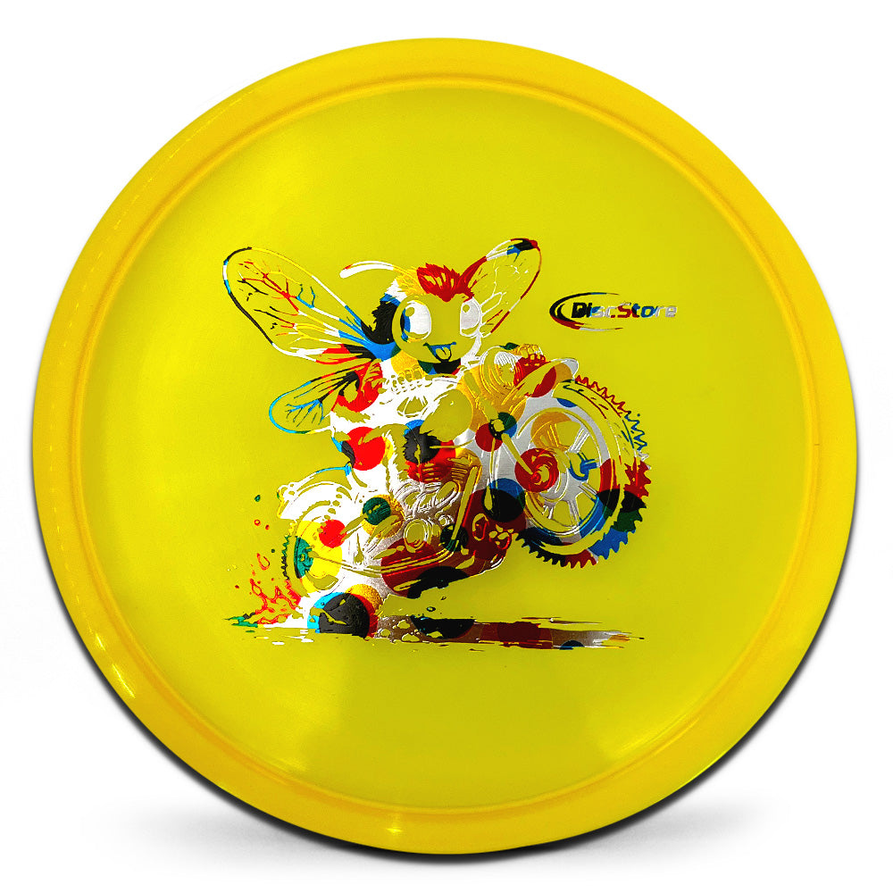 Discraft Elite Z Oversized-Mini Buzzz "Beauford Biker Bee" Custom Stamp