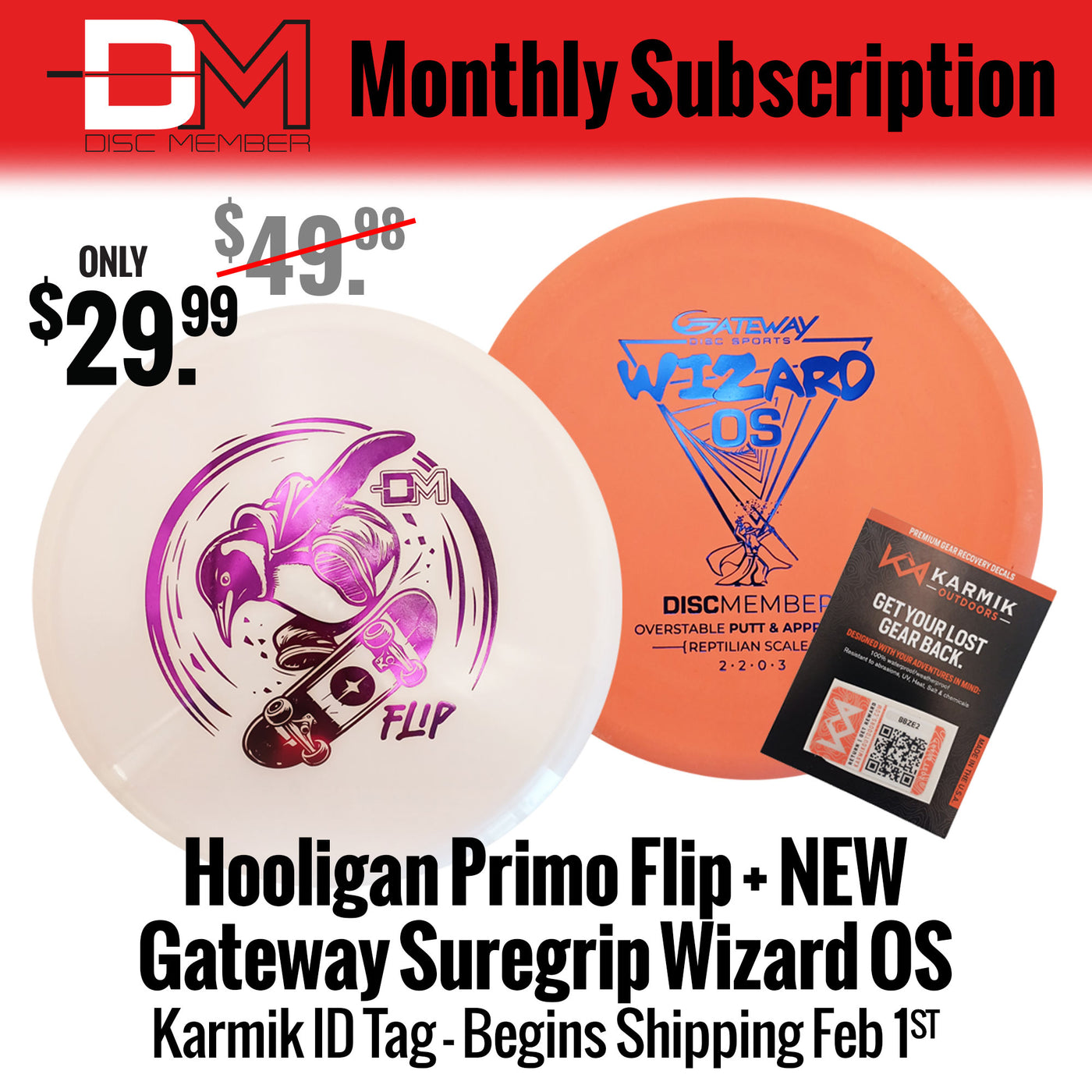 DiscMember Disc Golf *Monthly* Subscription