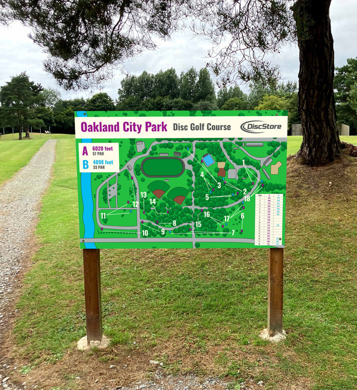 Custom Large Disc Golf Course Signage