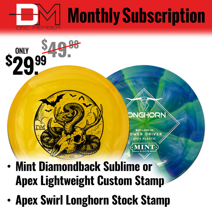 DiscMember Disc Golf *Monthly* Subscription