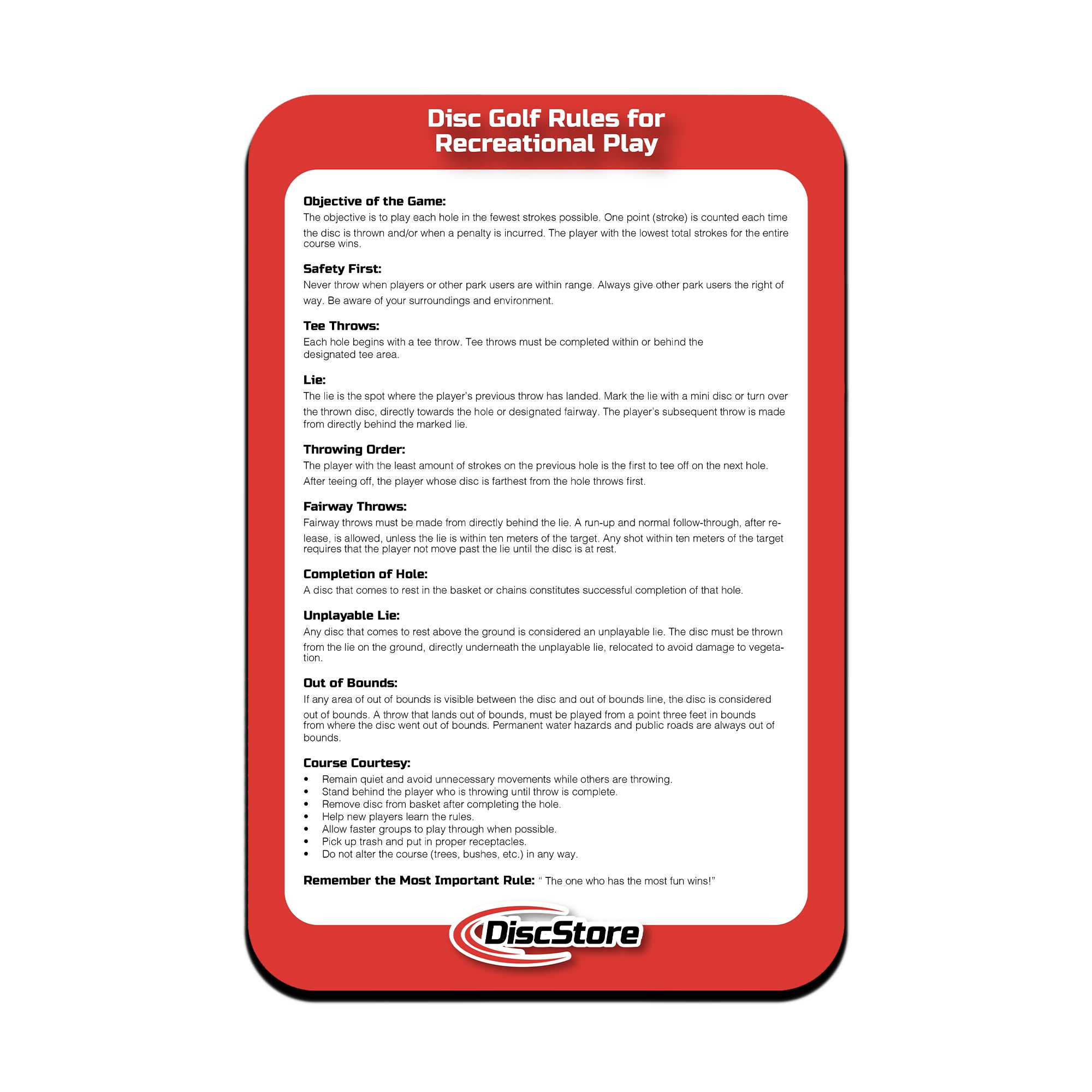 Rules & Regulations Signage