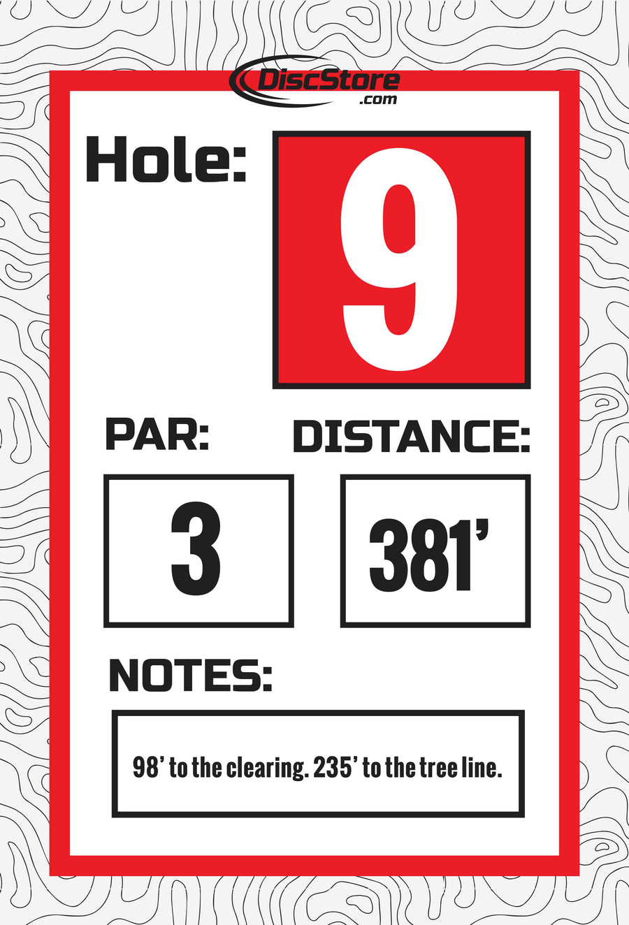 Disc Golf Standard Course Signage