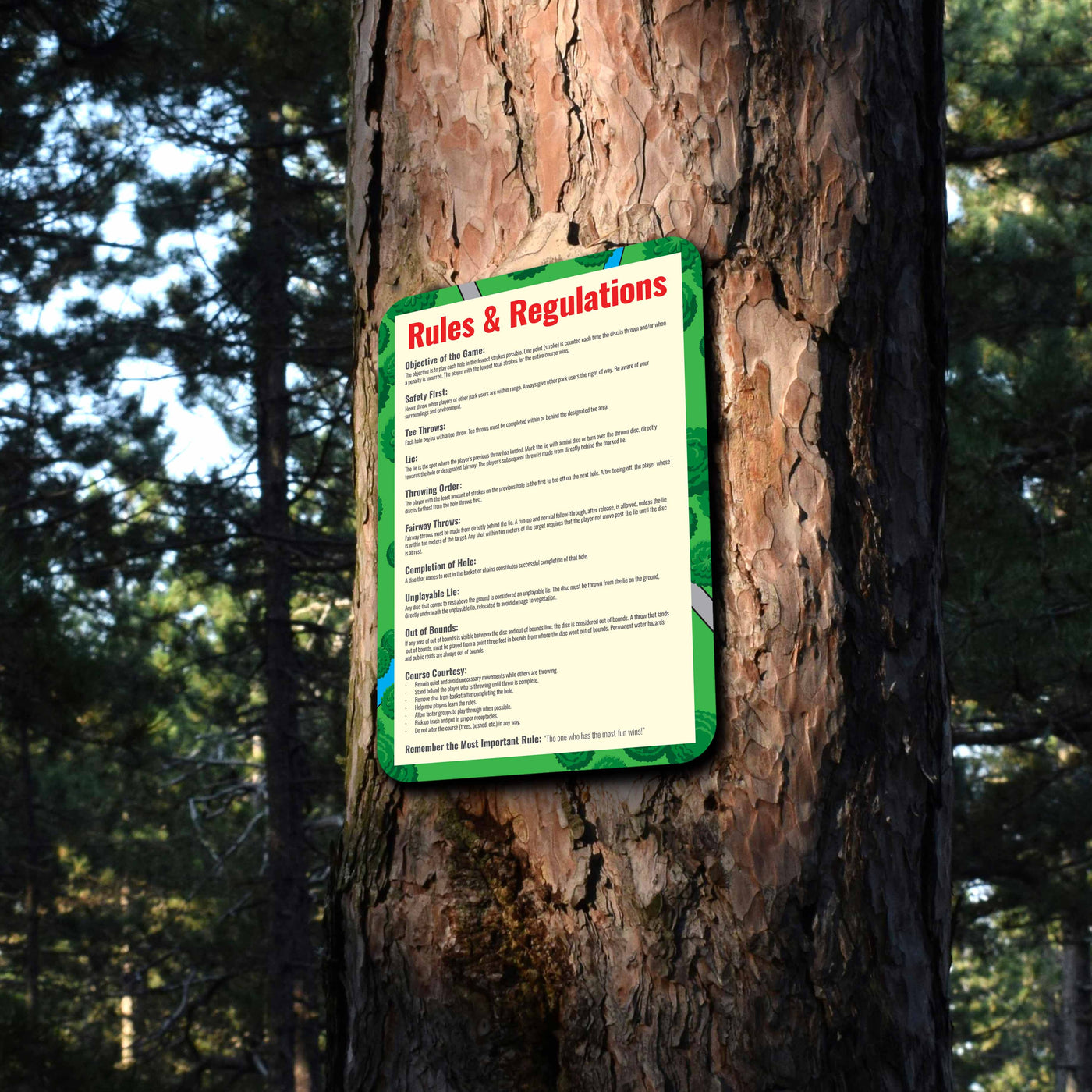 Rules & Regulations Signage