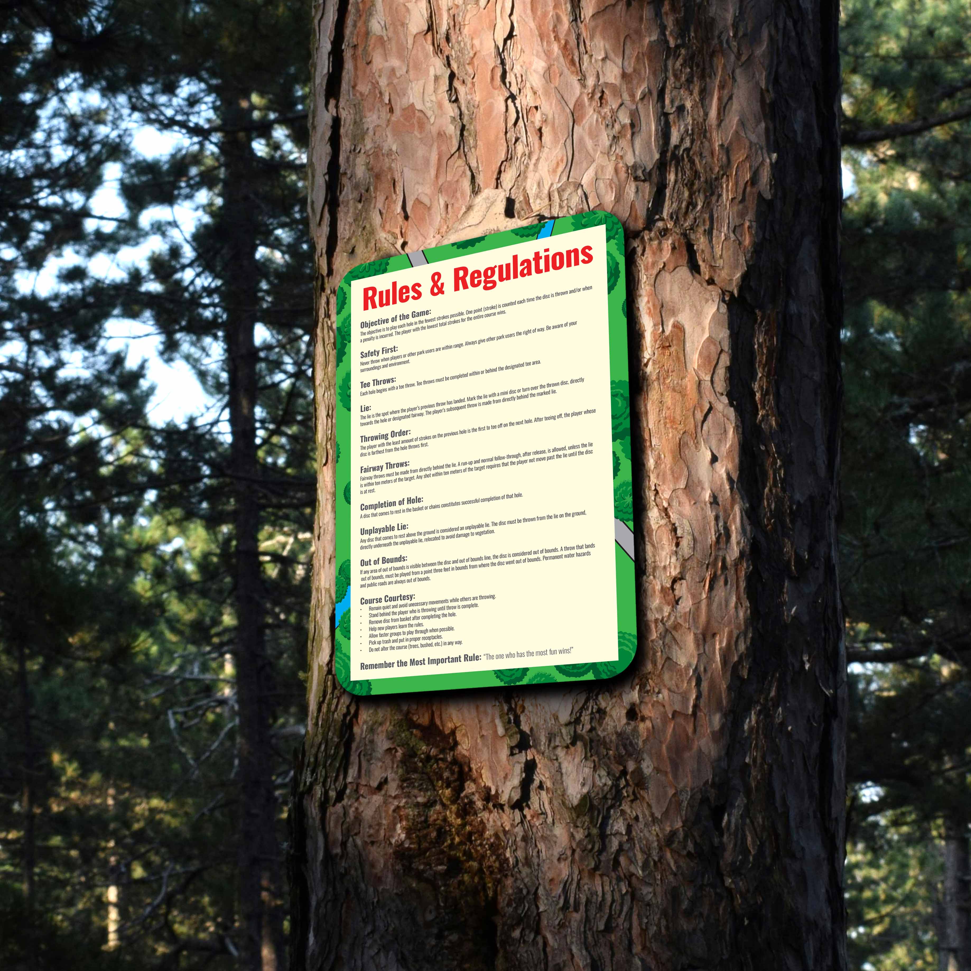 Rules & Regulations Signage