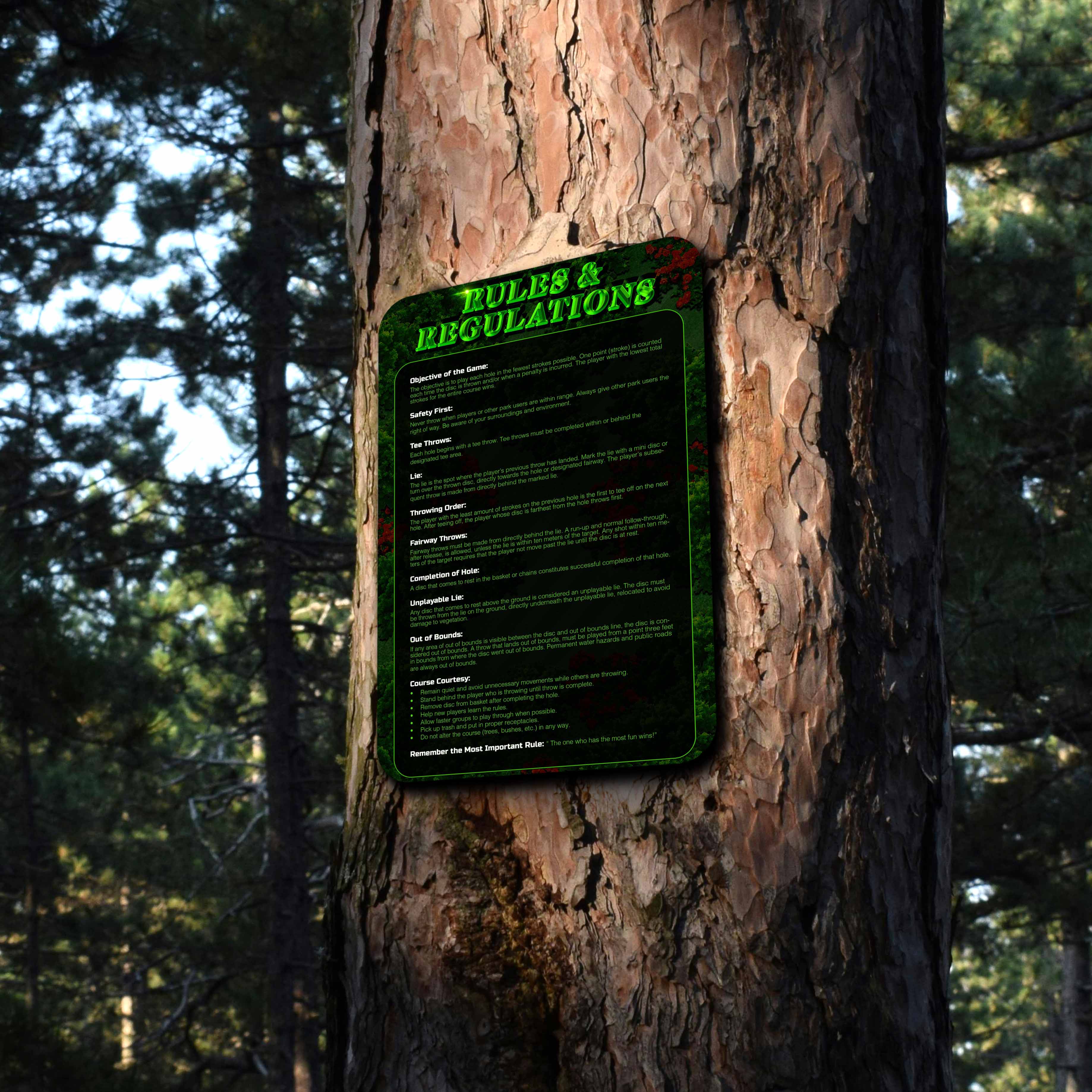 Rules & Regulations Signage