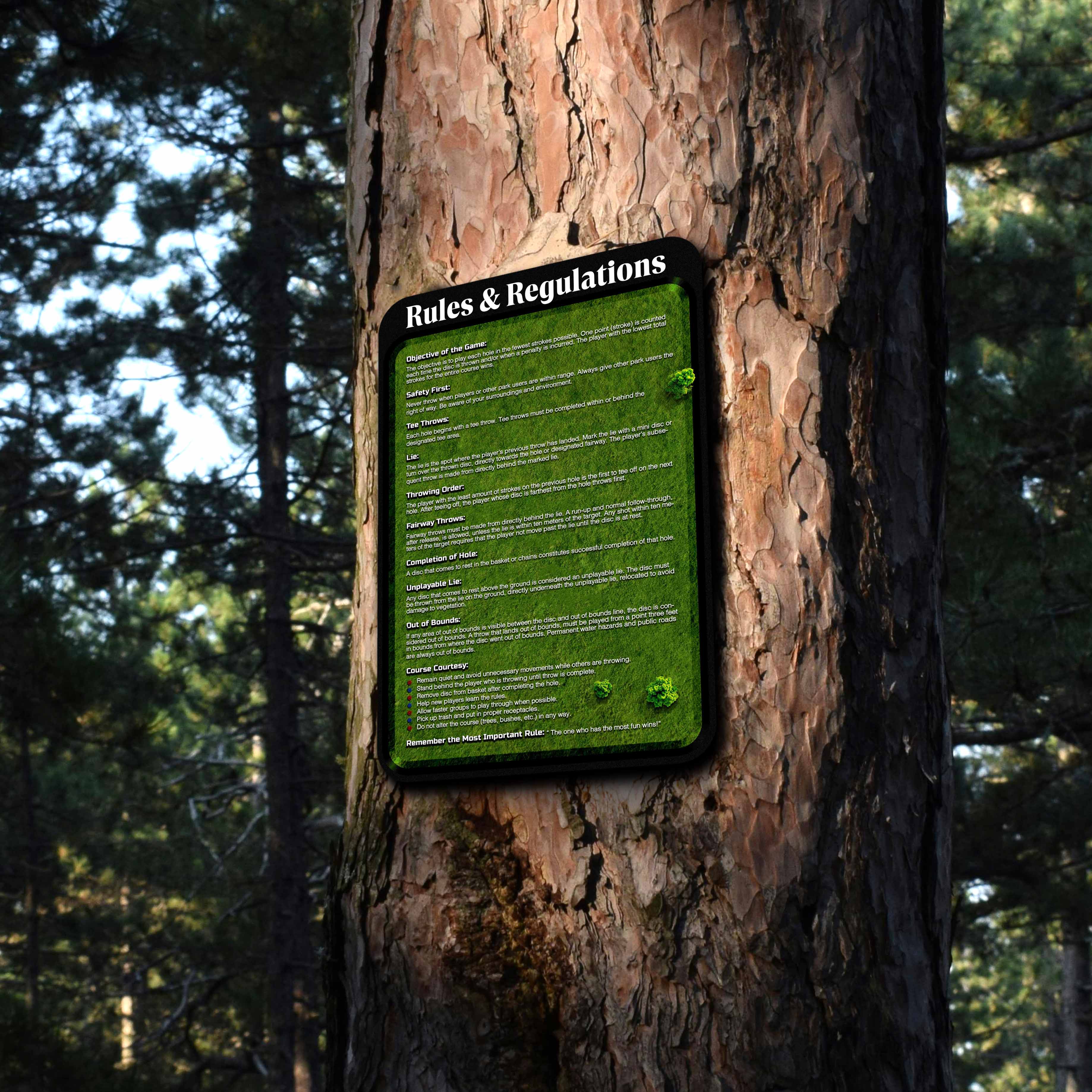 Rules & Regulations Signage