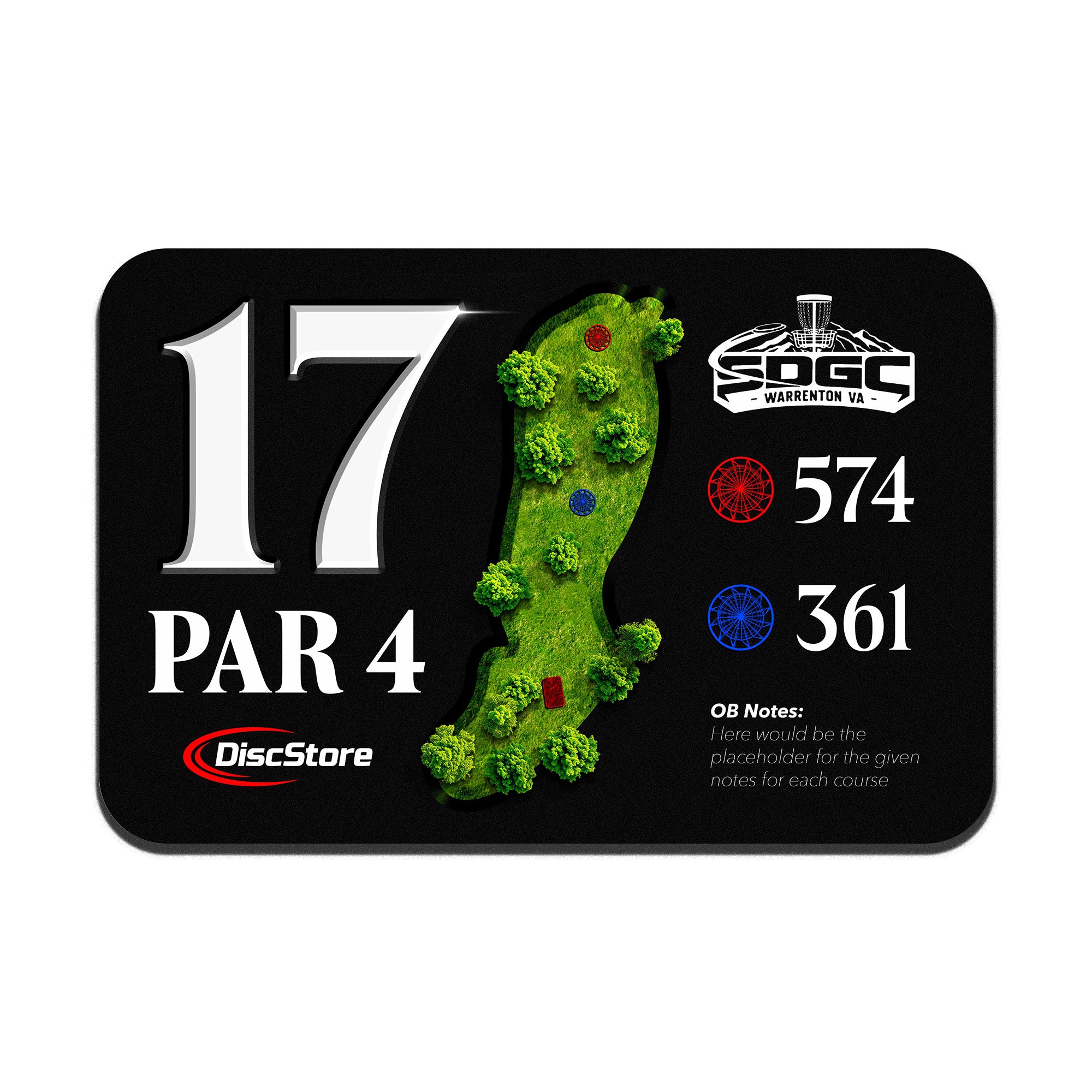 Disc Golf Advanced Course Signage