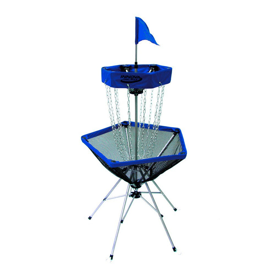 Blue Portable Metal Disc Frisbee Golf Goal (6-Disc Set)