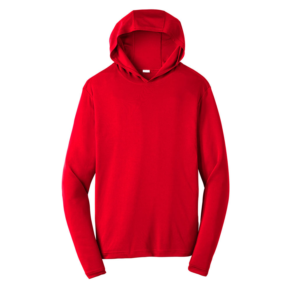 Long red hoodie hot sale