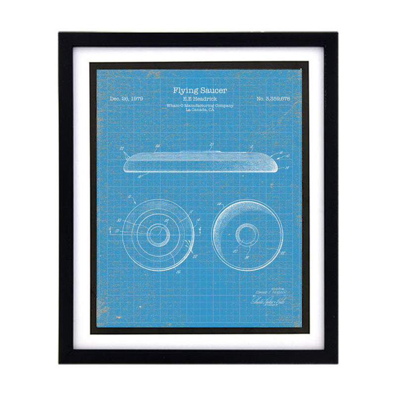 Framed 8 x 10 Ultimate Frisbee Patent Poster