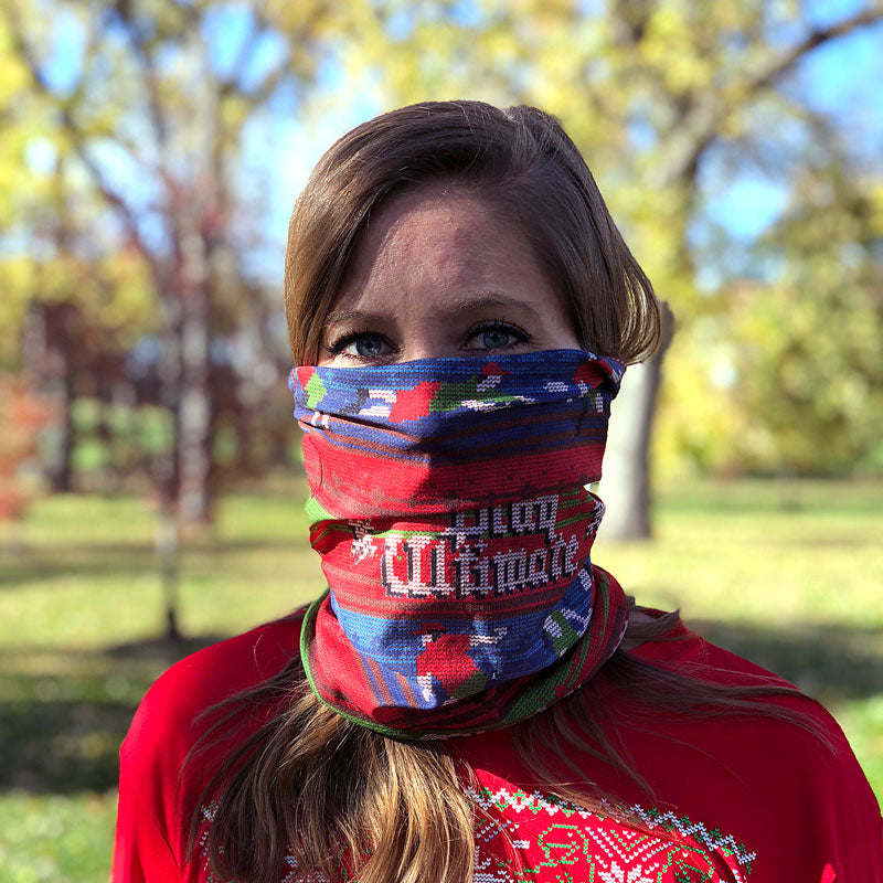 Performance Dry Fit Ugly Sweater Play Ultimate Facemask